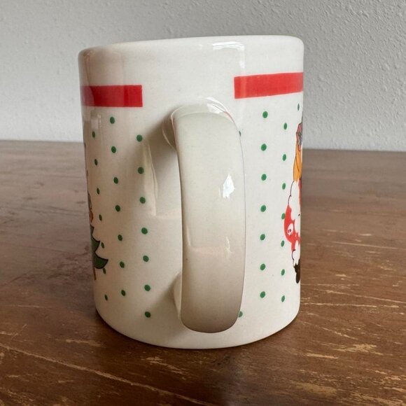 Vintage Santa Christmas Mug, Santa with Tree and Gifts Holiday Coffee Cup - Picture 2 of 7
